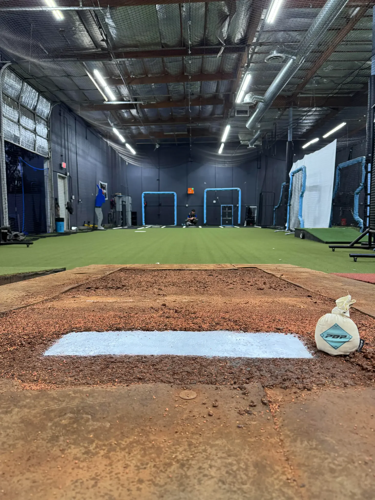 Pitching mound view from home plate